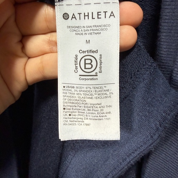Athleta Pranayama Restore Wrap Cardigan Navy Blue Size Medium M - Picture 6 of 7
